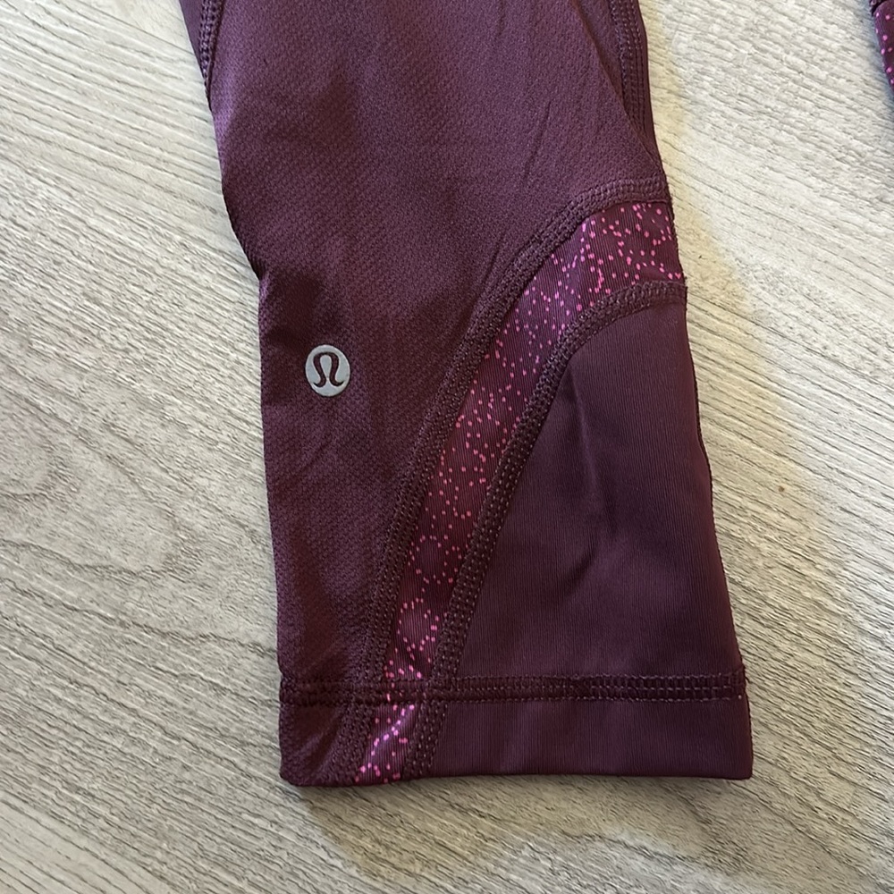 Lululemon Burgundy Leggings - Picture 3 of 4
